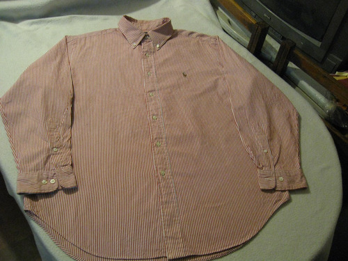 Camisa, Polo De Ralph Lauren Talla 161/2(32-33)xl Listada Ro