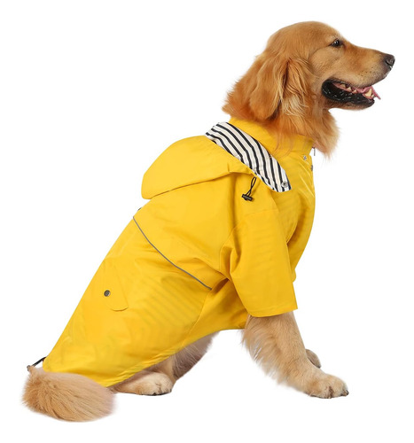 Chubasquero Para Perros Hde Chubasquero De Doble Capa Con Cr