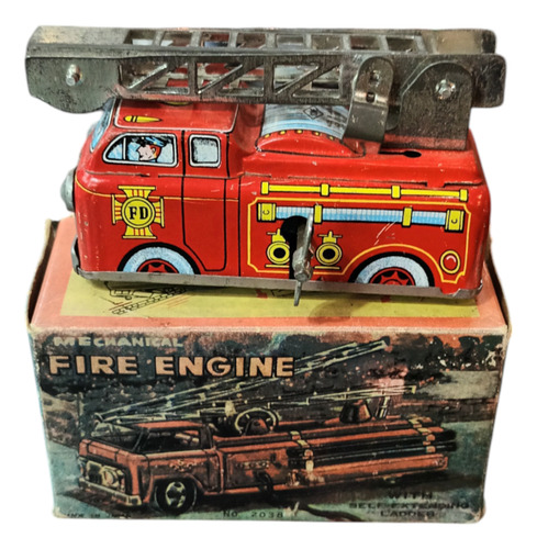 Camion De Bomberos Japonés Con Caja Original. 10cm De Largo (Usado)