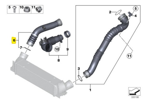 Ducto De Aire De Intercooler Bmw X1 28ix Motor N20 Mod 2011