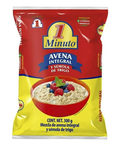 Avena Integral Y Sémola De Trigo 1 Minuto 300 G