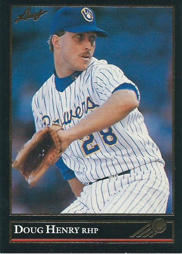 Barajita Doug Henry Leaf 1992 #80 Brewers Black Gold