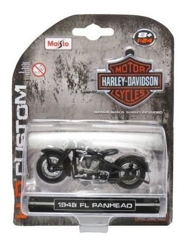 Moto Harley Davidson 1948 Fl Panhead - Hd Custom 1/24 Maisto