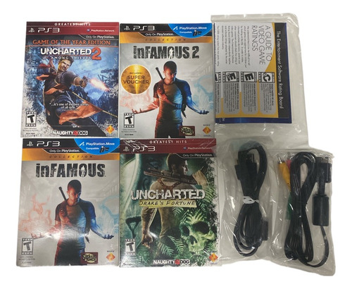 Sony Playstation Ps3 250gb Uncharted 3: Game Of The Year Bundle - Seminovo - Item De Colecionador (Usado)