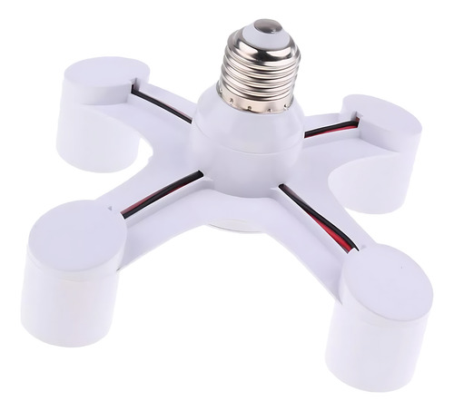 Soquet Adaptador Con 4 Focos 15w E27 Luz Blanca O Amarilla
