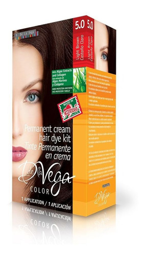 Imagen 2 de 9 de Tinte Permanente En Crema, 5.0 Castaño Claro Pc