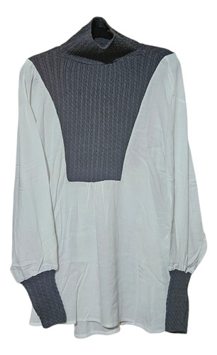 Camisola Cuello Alto (tejido) Zara Crepe Y Lana. Ver Medidas