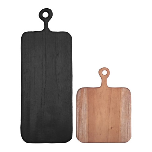 Box.02 Tablas Madera Gourmet Picadas Selva Black/cedro