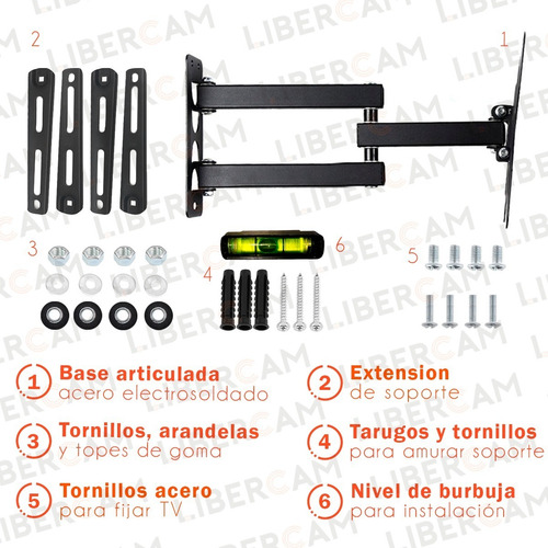Soporte Para Led Smart Movil Articulado 32 40 42 50 55 65