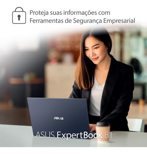 Notebook ASUS ExpertBook B1502CBA Intel Core i5 1235U 8GB Ram 512GB SSD Windows 11 Pro Tela 15,6" FHD Black - BQ2862X