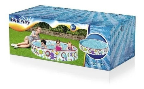Imagen 7 de 8 de Pileta Infantil Rigida Autoarmable 435 L Bestway 55029