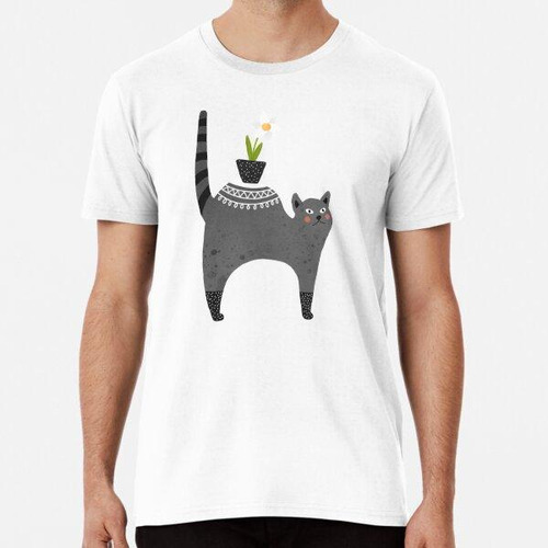 Remera Un Gato Y Su Narciso Algodon Premium