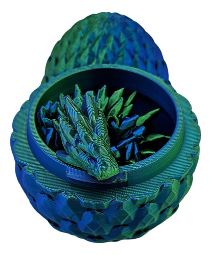 Figura Articulada Huevo Dragón Sorpresa Modelo Seda Verde Az
