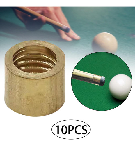 4 Conjunto De 10 Cubiertas Para Palos De Billar, 9,5 Mm Y