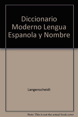 Diccionario Moderno Lengua Española Y Nombres Propios - Lang