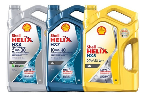 Aceite Para Motor 5w30 Shell Helix Hx8 Profesional Ag 4lts .