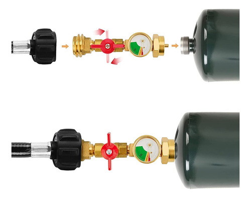 Adaptador De Tanque De Propano De 1 Libra Con Válvula De Enc