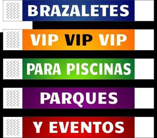Manilla Tivek Eventos Por Combo De 100 Und Personalizadas