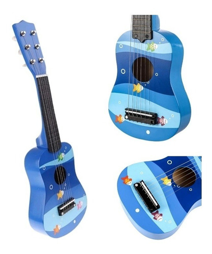 Guitarra Didáctica De Madera Juguete De Madera Para Niños