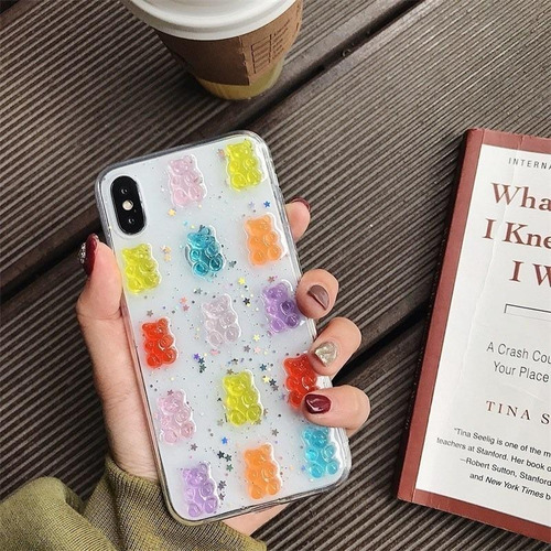 Imagen 4 de 10 de Funda Gomita Todos Equipos Osito Pandita Case Hombre Mujer