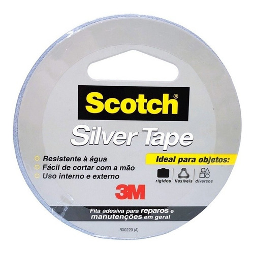 Fita 3m Tape Scotch Silver 45mm X5m Resistente Alta Adesão