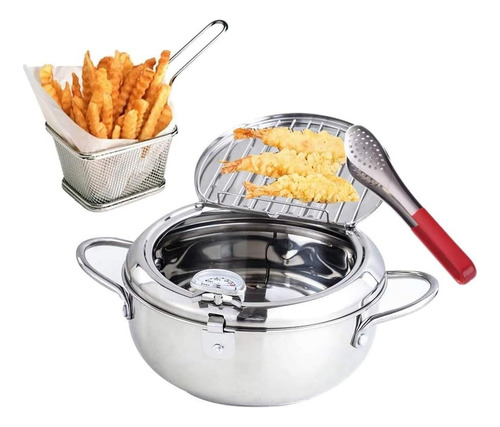 Set De Freidora Profunda, 36qt Mini Olla Frita Con Cesta De