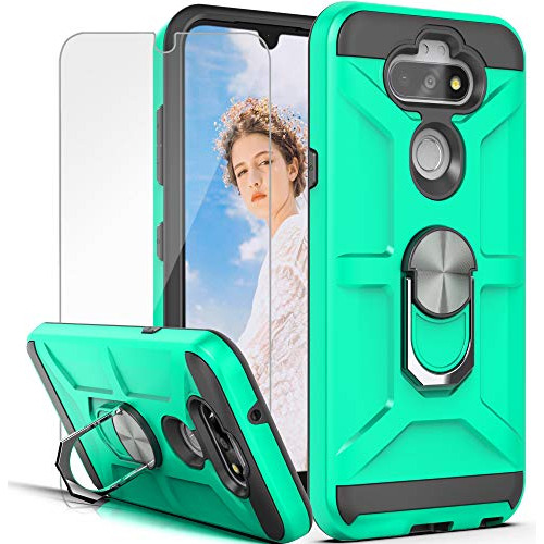 Funda Para LG K31/aristo 5/5 Plus Mint Doble Capas Of A Prue