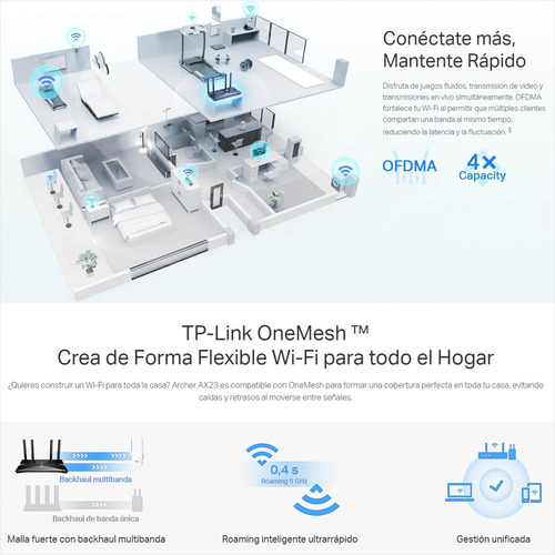 Router Gigabit Wifi 6 Dual Band Ax1800, Tp-link Archer Ax23