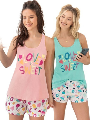 Pijama Mujer Verano 100% Algodón Lencatex 22705