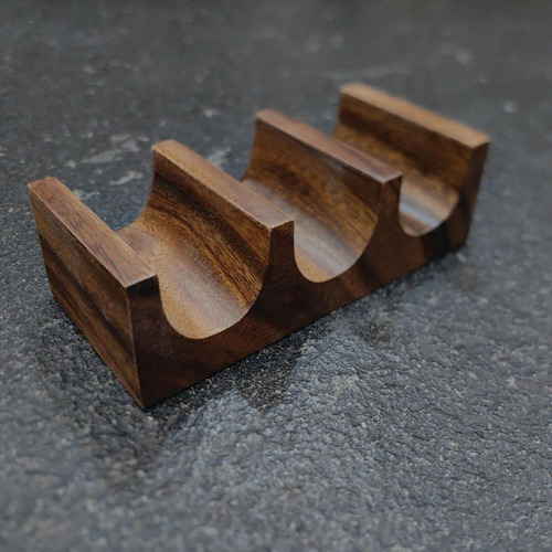Soporte De Madera Para Tacos, Soporte De Madera De Triple