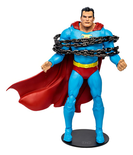 Figura de acción Superman Collector Edition Superman Action Comics #1 Platinum Edition de McFarlane Toys DC Multiverse