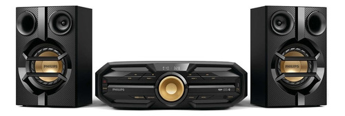 Minicomponente Philips FX20X/77 negro y dorado con bluetooth, nfc 300W de potencia - 110V/240V