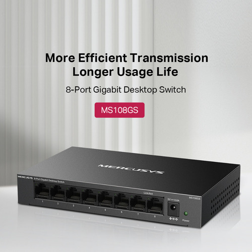 Switch Mercusys Gigabit Ethernet Ms108gs 8 Puertos 1000mbps