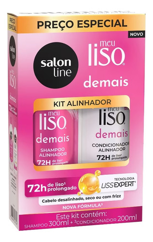 Kit Salin Line Meu Liso Shampoo E Condicionador Alinhador