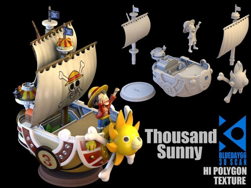 Archivo Stl Impresión 3d - One Piece - Thousand Sunny Chibi