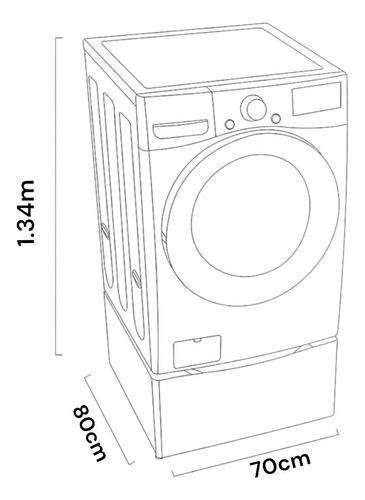 Forro Para Secadora LG Carga Frontal 22 Kg Df22vv2sgr F130