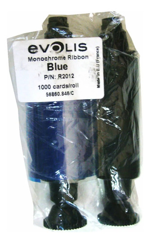 Cinta Ribbon Evolis R2012 Monocromática Azul 1000 Imp.