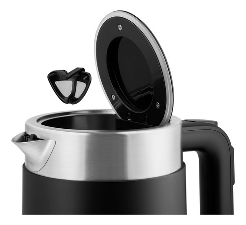 Pava Eléctrica Digital Atma 1.7 L Acero Inóxidable Negra Negra