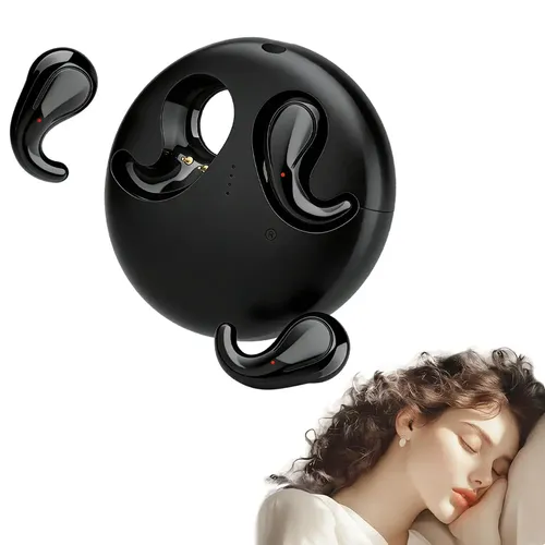 Fone Ouvido Sem Fio Bluetooth Eletro Mex J-60w, Compacto E Confortável, Graves Poderosos E Impactantes Bluetooth 6.0, 30h De Reprodução Resistência, Corrida, Sono, Preto