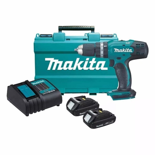 Taladro Atornillador Percutor Makita Dhp453sye 2 Bat 18 V