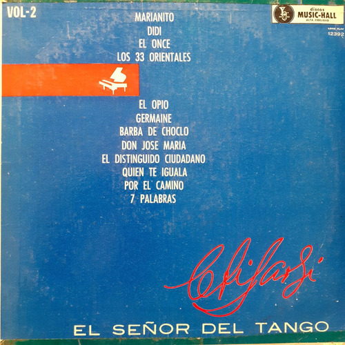 Vinilo Carlos Di Sarli (el Señor Del Tango) Vol.2