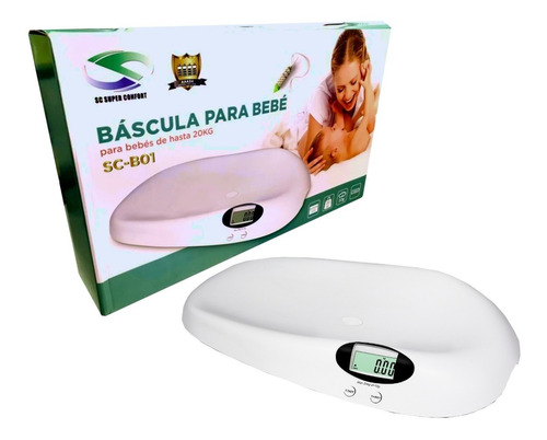 Bascula Digital Para Bebes Pediatrica Super Confort Color Blanco