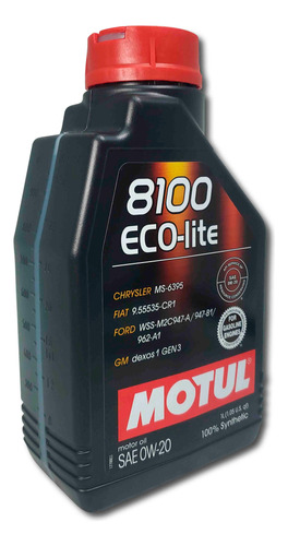 Aceite De Motor 0w20 Sintetico 8100 Eco-lite Importado Motul