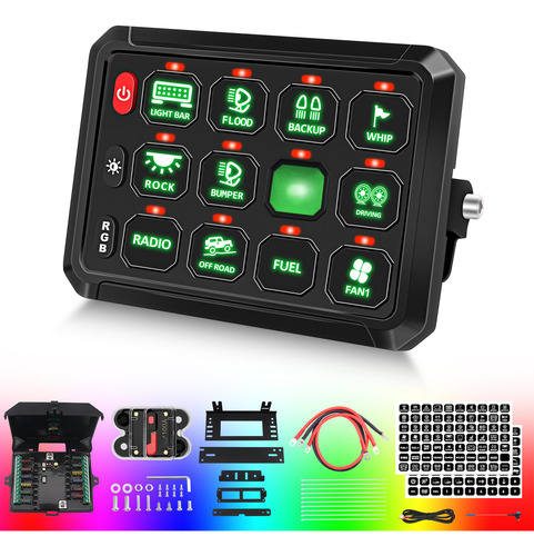 Panel De Interruptores P1 De 12 Bandas, Interruptor Led De E