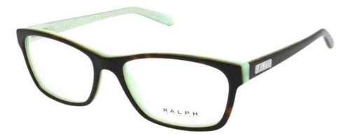 Óculos De Grau Havana C/ Azul Claro Ralph Lauren 0ra7039 601 Cor Havana-escuro