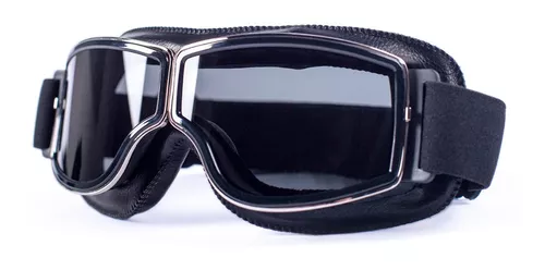 Gafas casco moto retro vintage racer BANDIT biker google Negra o Marron  GOG2