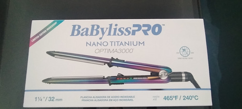 Plancha De Cabello Babylisspro Mano Titanium Óptima 3000