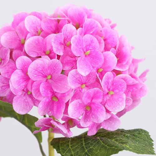 5 Piezas De Flores Artificiales De Hortensia Con Tacto Real