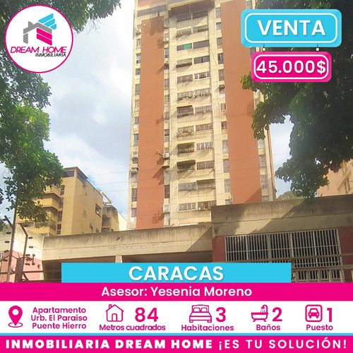Apartamento Urb El Paraíso Sector Puente Hierro Torre Artusa - Caracas Piso 1