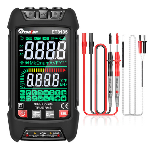 Temperatura De Medición Del Medidor Multímetro Sensing 9999